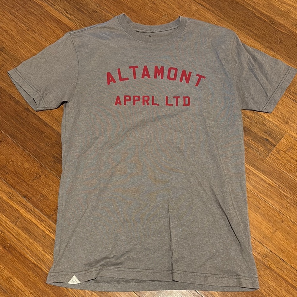 Altamont Gray and Red Short Sleeve Tee - Picture 1 of 1